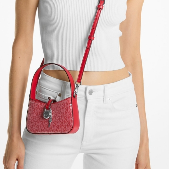 MICHAEL KORS Red LYRA Extra Small Crossbody Bag NWT - Picture 13 of 13